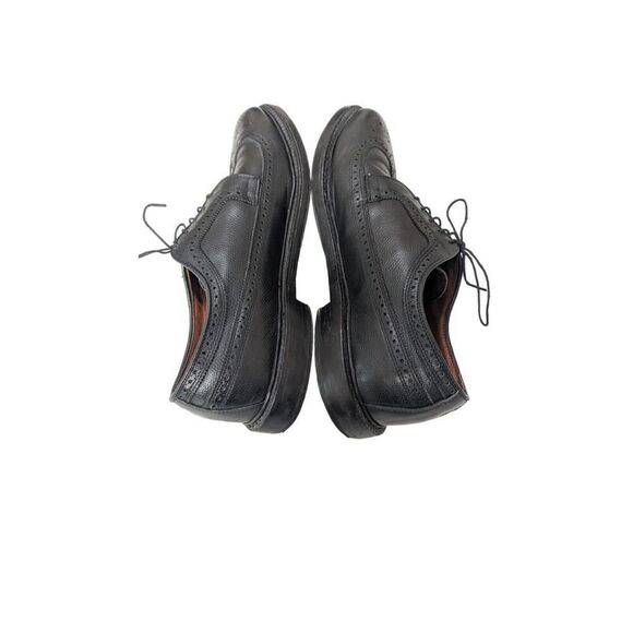 Brooks Brothers Mens Pebble Grain Leather Wingtip Brogue Derby‎ Black Size 12 main image 4